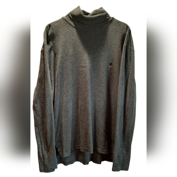 Polo Ralph Lauren Turtleneck Shirt Mens Large Gray Preppy Classic Casual - Picture 1 of 13